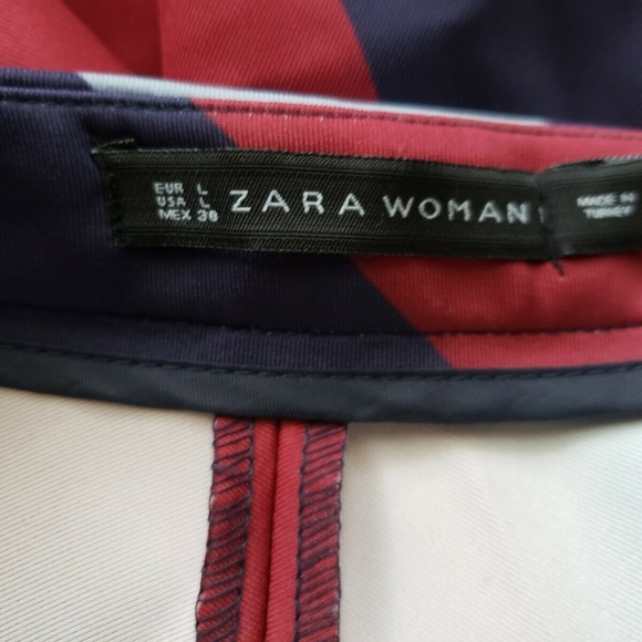 Zara Woman Striped Skirt Multicolor - Picture 2 of 5